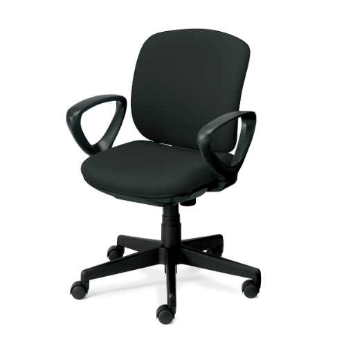 プラス プリセアチェア(Presea) ローバック  ホワイトシェル 布タイプ ループ肘 KB-K56SL