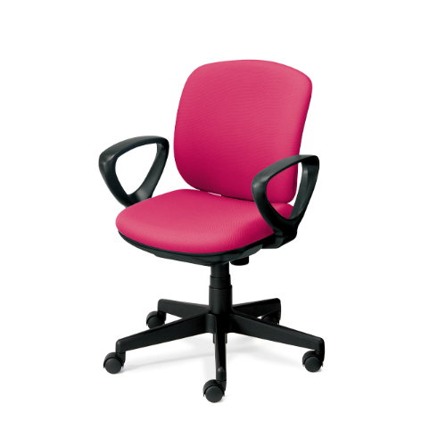 プラス プリセアチェア(Presea) ローバック  ブラックシェル 布タイプ ループ肘 KB-K66SL