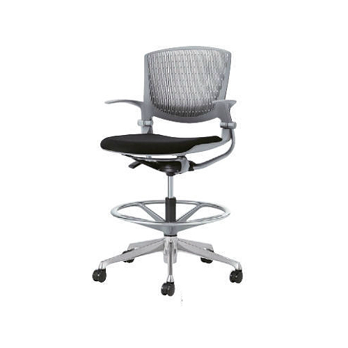 オカムラ ミーティングチェア グラータチェア ハイチェアタイプ 肘付 背パッドなし 8142UE-F/8142UA-F/8142UC-F