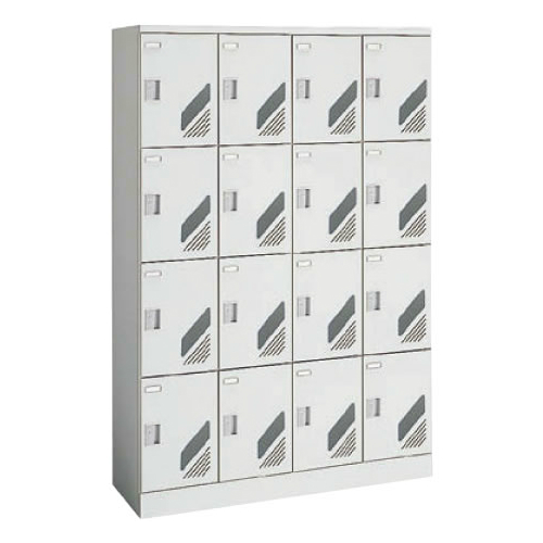 オカムラ シューズロッカー 扉付 窓付 4列4段 16人用  錠なし W1200×D400×H1790mm 9346MJ-Z13