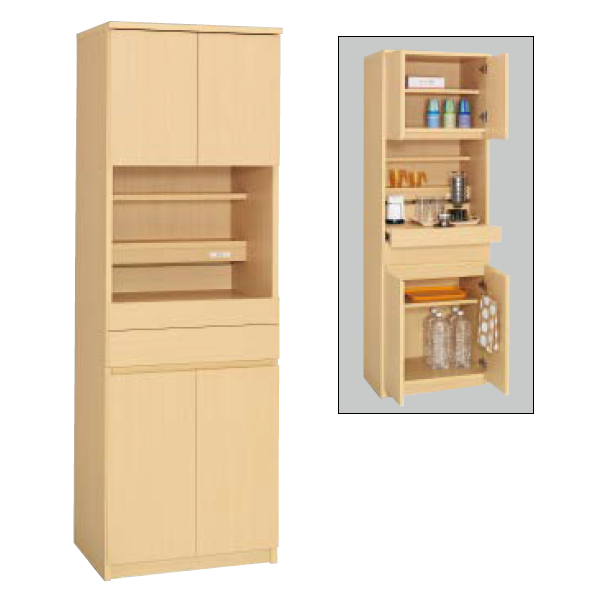 コクヨ ビジネスキッチン 木製食器収納ユニット BK-W120F1N3/BK-W120PP3