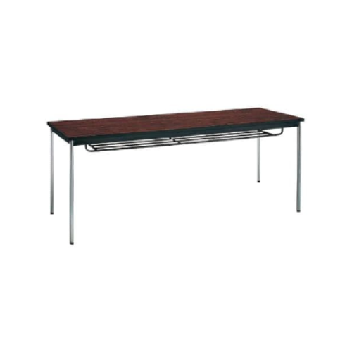 コクヨ ミーティング用テーブル 棚付き 丸脚ステンレス BT-S414