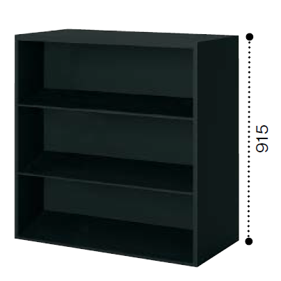 コクヨ エディア ブラックタイプ H915タイプ オープン 上/下置き共用 ベース必要 BWU-K49F6