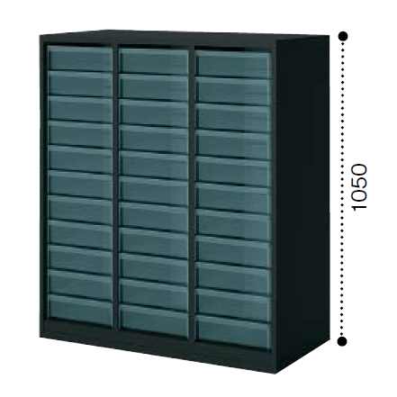 コクヨ エディア ブラックタイプ H1050タイプ トレーユニットA4深型3列１１段 下置き ベース必要 BWU-PA259F6N