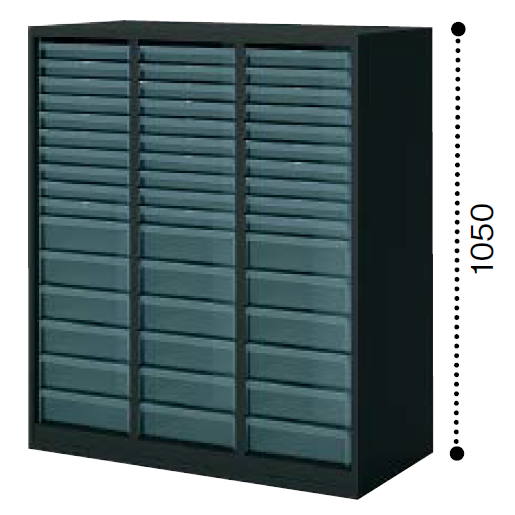 コクヨ エディア ブラックタイプ H1050タイプ トレーユニットA4浅・深コンビ 下置き ベース必要 BWU-PA359F6N