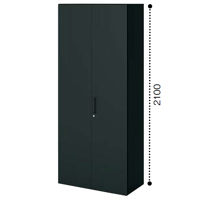 コクヨ エディア ブラックタイプ H2100タイプ 両開き扉タイプ 下置き ベース必要 BWU-S89F6