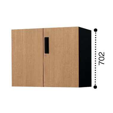 コクヨ エディア 両開き扉 下置き書庫　木目タイプ 本体色ブラック BWU-SD38SE6CDP2/BWU-SD38SE6CDG5