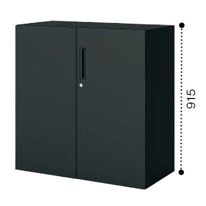 コクヨ エディア ブラックタイプ H915タイプ 両開き扉 下置き ベース必要 BWU-SD49F6