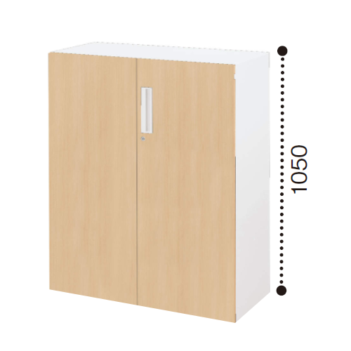コクヨ エディア 両開き扉 下置き ベース必要書庫 木目タイプ 本体色ホワイト 扉色木目 BWU-SD59SAWDT1