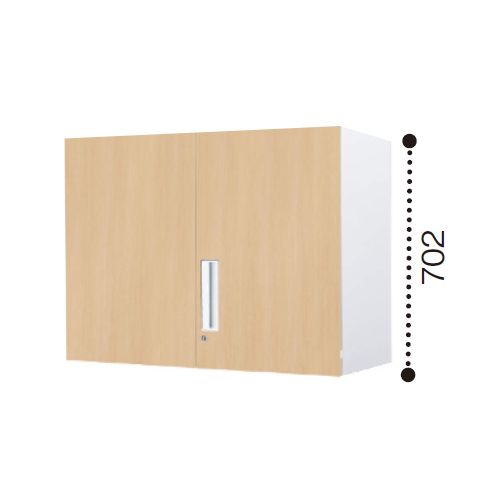 コクヨ エディア 両開き扉 上置き書庫 木目タイプ 本体色ホワイト 扉色木目 BWU-SU39SAWDT1