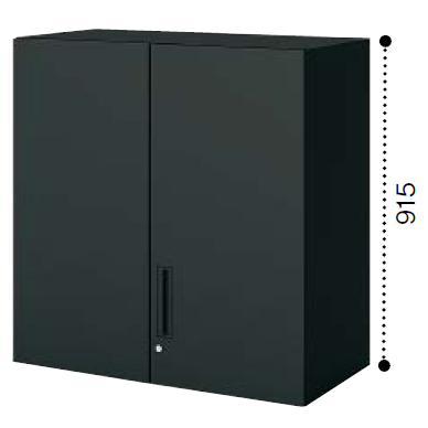 コクヨ エディア ブラックタイプ H915タイプ 両開き扉 上置き BWU-SU49F6