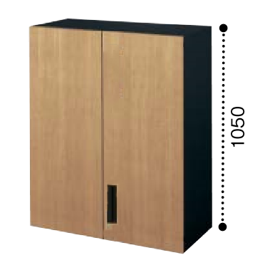 コクヨ エディア 両開き扉 上置き書庫　木目タイプ 本体色ブラック BWU-SU58SE6CDP2/BWU-SU58SE6CDG5