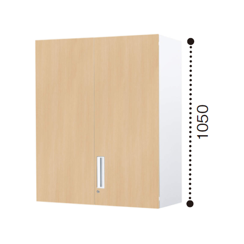 コクヨ エディア 両開き扉 上置き書庫 木目タイプ 本体色ホワイト 扉色木目 BWU-SU58SSAWDT1