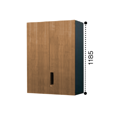 コクヨ エディア 両開き扉 上置き書庫　木目タイプ 本体色ブラック BWU-SU68SE6CDP2/BWU-SU68SE6CDG5