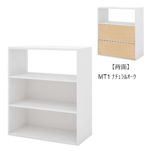 コクヨ エディア フリーパネル 3段 ホワイト 中下段パネル 木目 BWU-WKAB59SAW