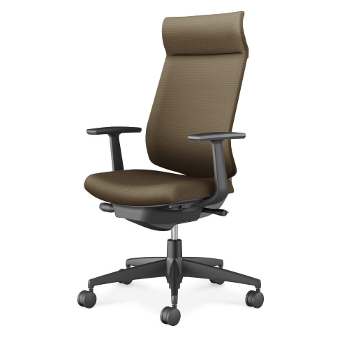 コクヨ ウィザード4チェア アディショナルバック T型肘 樹脂脚(ブラック) 布張り C06-B412CW/C06-B412CU