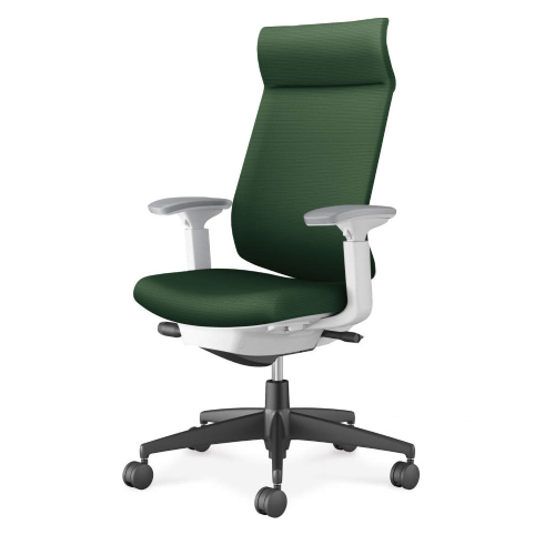 コクヨ ウィザード4チェア アディショナルバック 可動肘 樹脂脚(ブラック) 布張り C06-B432CW/C06-B432CU-