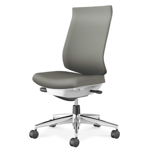 コクヨ ウィザード4チェア ハイバック 肘なし アルミポリッシュ脚 布張り C06-P202CW/C06-P202CU