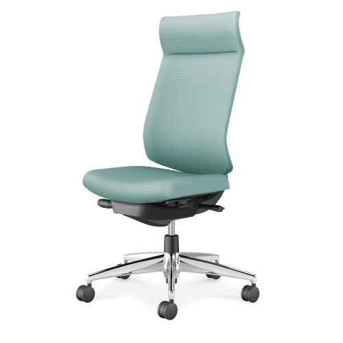 コクヨ ウィザード4チェア アディショナルバック 肘なし アルミポリッシュ脚 布張り C06-P402CW/C06-P402CU