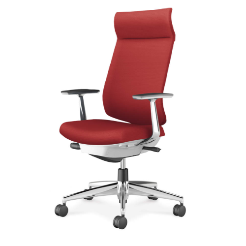 コクヨ ウィザード4チェア アディショナルバック アルミ肘 アルミポリッシュ脚 布張り C06-P422CW/C06-P422CU