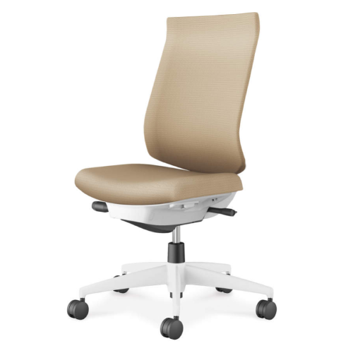 コクヨ ウィザード4チェア ハイバック 肘なし 樹脂脚(ホワイト) 布張り C06-W202CW-E1