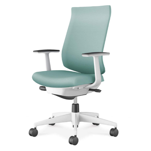 コクヨ ウィザード4チェア ハイバック T型肘 樹脂脚(ホワイト) 布張り C06-W212CW-E1