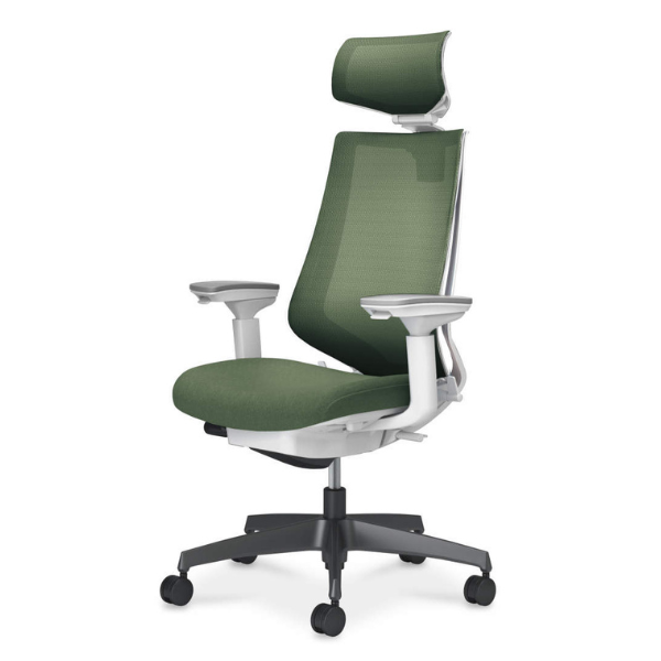 コクヨ デュオラ2チェア ヘッドレスト付きタイプ 可動肘 ランバーサポートなし樹脂脚 ブラック C08-B330MW/C08-B330MU