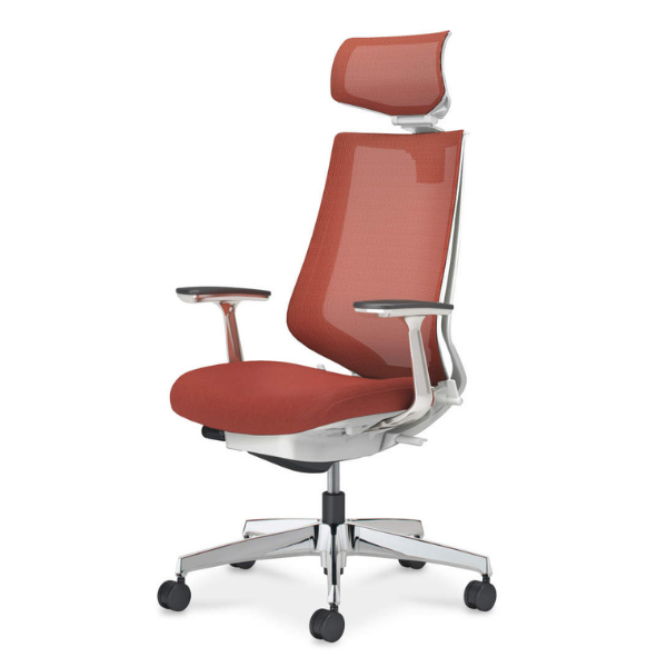 コクヨ デュオラ2チェア ヘッドレスト付きタイプ アルミ肘 ランバーサポートなし C08-P320MW/C08-P320MU