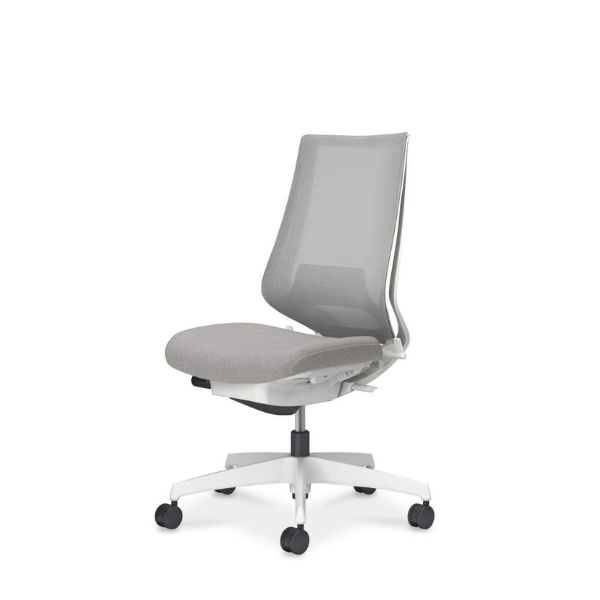 コクヨ デュオラ2チェア ハイバック 肘なし ランバーサポート付き 樹脂脚 ホワイト C08-W202MW-W