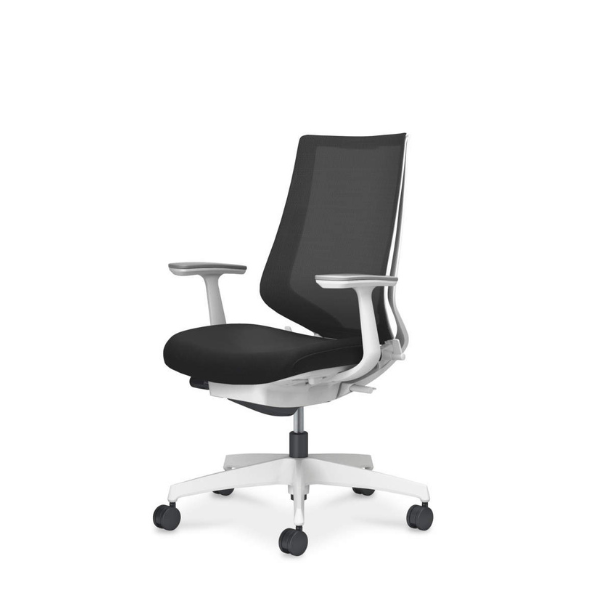 コクヨ デュオラ2チェア ハイバック T型肘 ランバーサポートなし 樹脂脚 ホワイト C08-W210MW-W