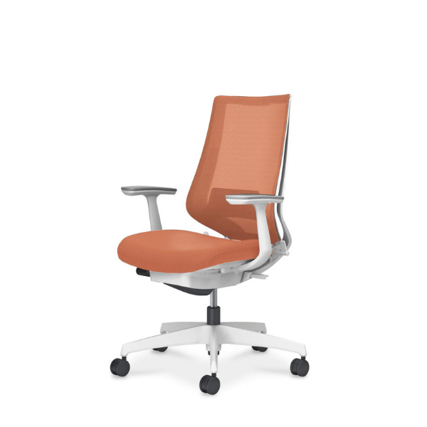 コクヨ デュオラ2チェア ハイバック T型肘 ランバーサポート付き 樹脂脚 ホワイト C08-W212MW-W