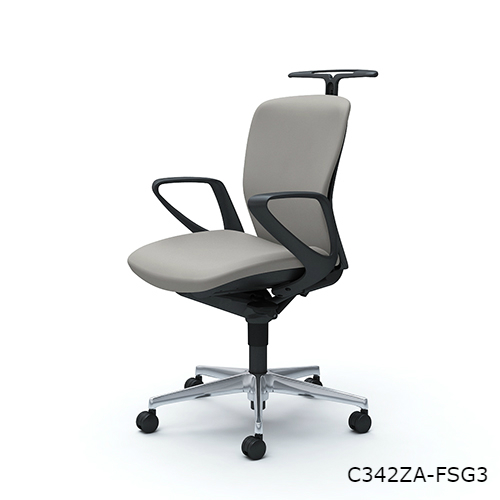 オカムラ スラートチェア(sulato) ローバック デザインアーム ハンガー付 アルミ脚 ナイロンキャスター  C342WA-FS/C342ZA-FS/C342GA-FS