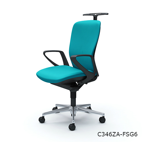 オカムラ スラート ハイバック デザインアーム ハンガー付 アルミ脚 ナイロンキャスター C346WA-FS/C346ZA-FS/C346GA-FS