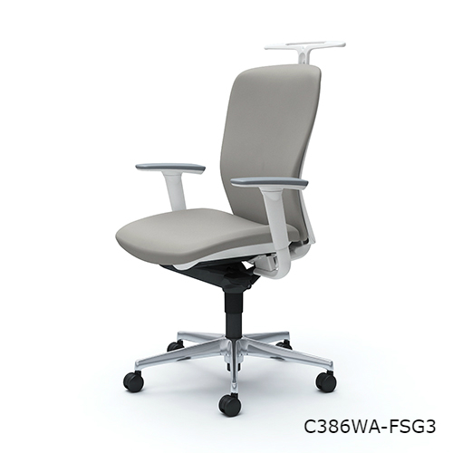 オカムラ スラート ハイバック アジャストアーム ハンガー付 アルミ脚 ナイロンキャスター C386WA-FS/C386ZA-FS/C386GA-FS