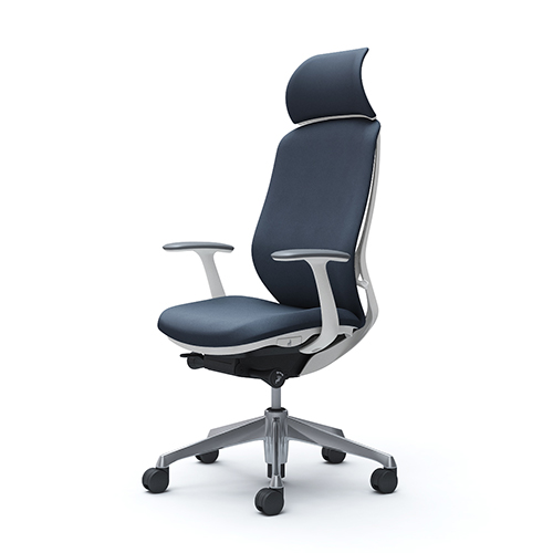 オカムラ ルフィーチェア エクストラハイバック クッション　インターロック布 デザインアーム アルミ脚 C64CBR-FX/C64CBW-FX