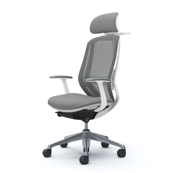 オカムラ シルフィーチェア エクストラハイバック 可動ヘッドレスト メッシュ デザインアーム ポリッシュ脚 C64FBZ-FMR3