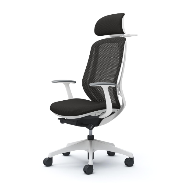 オカムラ シルフィーチェア エクストラハイバック 可動ヘッドレスト メッシュ デザインアーム 樹脂成型脚 C64FXW-FMP1