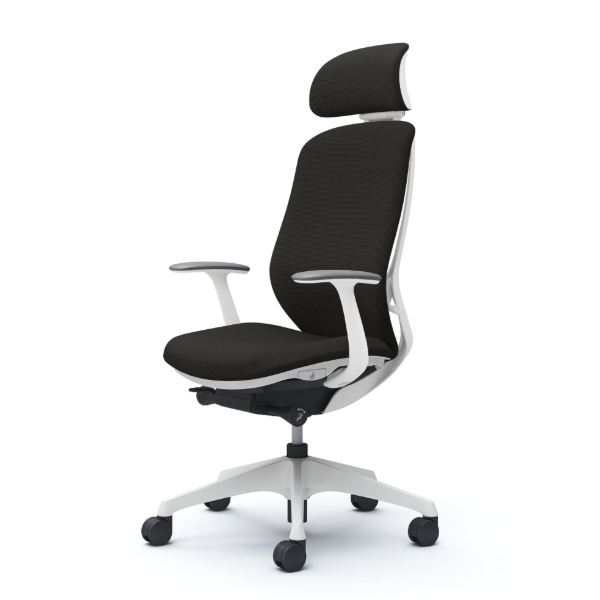 オカムラ シルフィーチェア エクストラハイバック 可動ヘッドレスト クッション (プレーン) デザインアーム 樹脂成型脚 C64GXW-FSF1