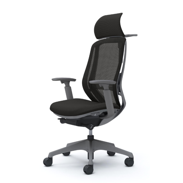 オカムラ シルフィーチェア エクストラハイバック 固定ヘッドレスト メッシュ アジャストアーム 樹脂成型脚 C68BXE-FMP1