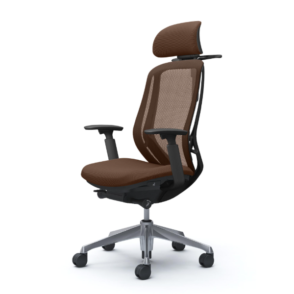 オカムラ シルフィーチェア エクストラハイバック 可動ヘッドレスト メッシュ アジャストアーム ポリッシュ脚 C68FBR-FM0A