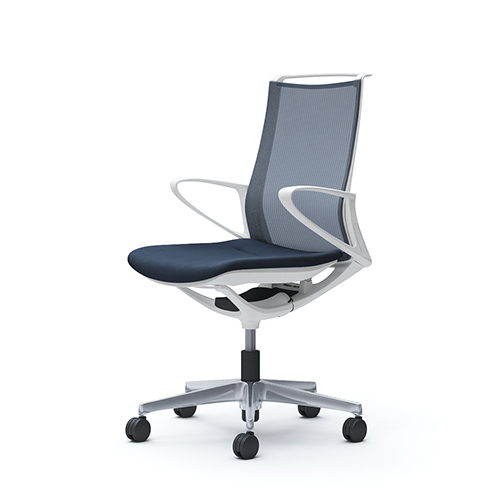 オカムラ モードチェア ミドルバック デザインアーム 樹脂フレーム メッシュタイプ.インターロック CA21BR-F1K/CA21BW-F1K