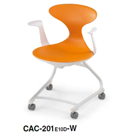 コクヨ キャンパスアップ ミーティングチェア 肘付きチェアー カンチレバー脚タイプ（前傾なし） CAC-201E1