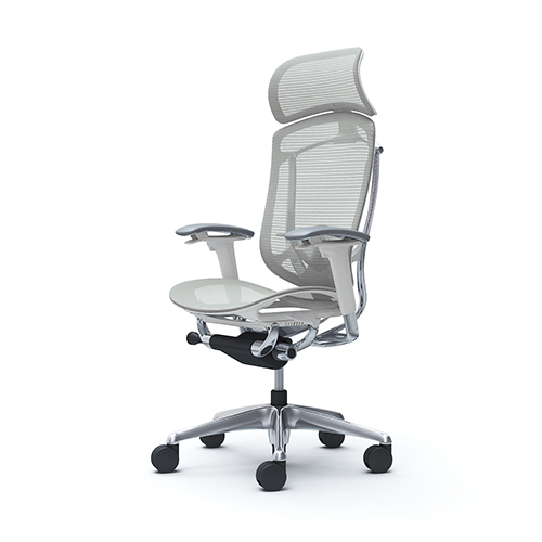 オカムラ コンテッサセコンダ アジャストアーム ポリッシュフレーム ホワイトボディ 座メッシュ CC85BZ-FPG/CC85BZ-FPH