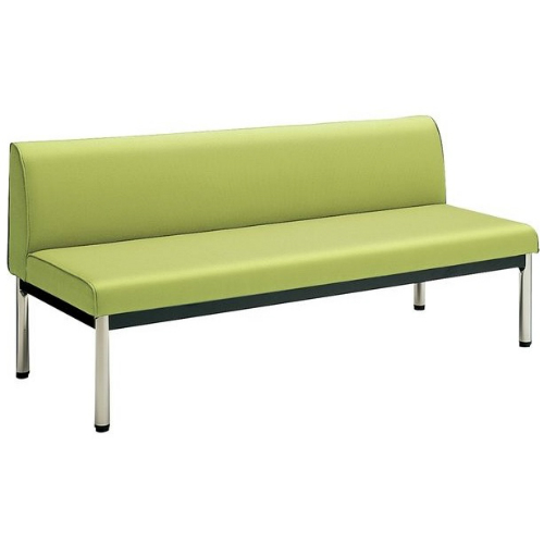 コクヨ ロビーチェアー 150シリーズ 丸パイプ脚タイプ 3人掛け ローバック  ステンレス脚 W1500×D600×H670 CN-151