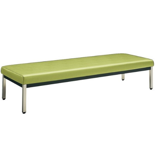 コクヨ ロビーチェアー 150シリーズ 角パイプ脚タイプ 3人掛け 背なし ステンレス脚 W1800×D600×H380 CN-155B