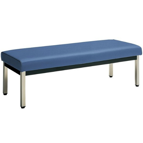 コクヨ ロビーチェアー 150シリーズ 角パイプ脚タイプ 2人掛け 背なし ステンレス脚 W1200×D460×H380 CN-1591B