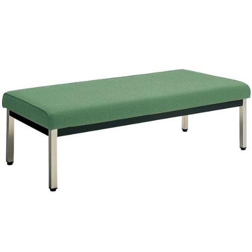 コクヨ ロビーチェアー 150シリーズ 角パイプ脚タイプ 2人掛け 背なし ステンレス脚 W1200×D600×H380 CN-159B