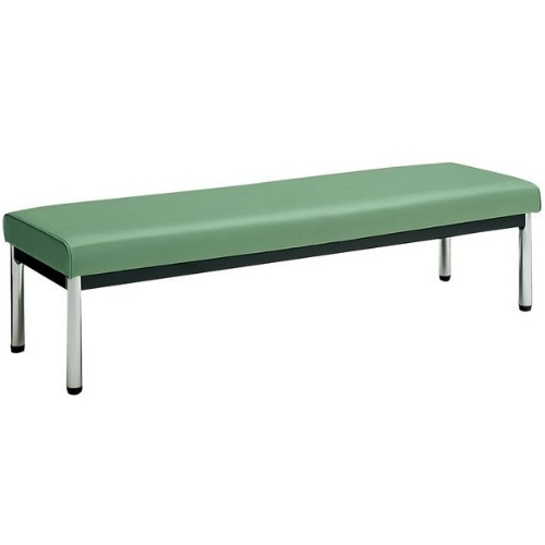 コクヨ ロビーチェアー 150シリーズ 丸パイプ脚タイプ 3人掛け 背なし メッキ脚 W1500×D460×H380 CN-M153B