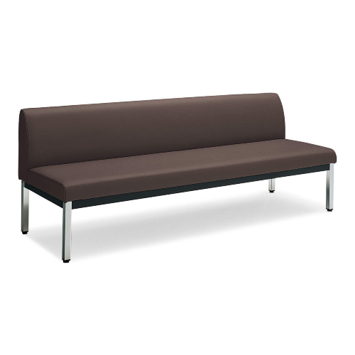 コクヨ ロビーチェアー 150シリーズ 角パイプ脚タイプ 3人掛け ローバック メッキ脚 W1800×D600×H670 CN-M155