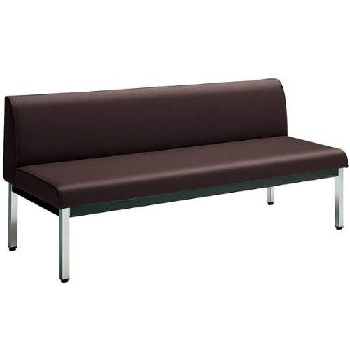 コクヨ ロビーチェアー 150シリーズ 角パイプ脚タイプ 3人掛け ローバック  メッキ脚 W1500×D600×H670 CN-M156